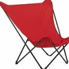 Homeroots 35.8 x 32.7 x 34.2 in. Garace Acier Steel Pop Up XL Lounge Chair, Red 373463